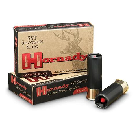 An offering in the company’s new American Whitetail-series ammunition, the <b>12</b>-<b>gauge</b>, 2 ¾ -inch load features a 1-ounce <b>slug</b> similar to Foster’s design. . Hornady sst 12 gauge slug review